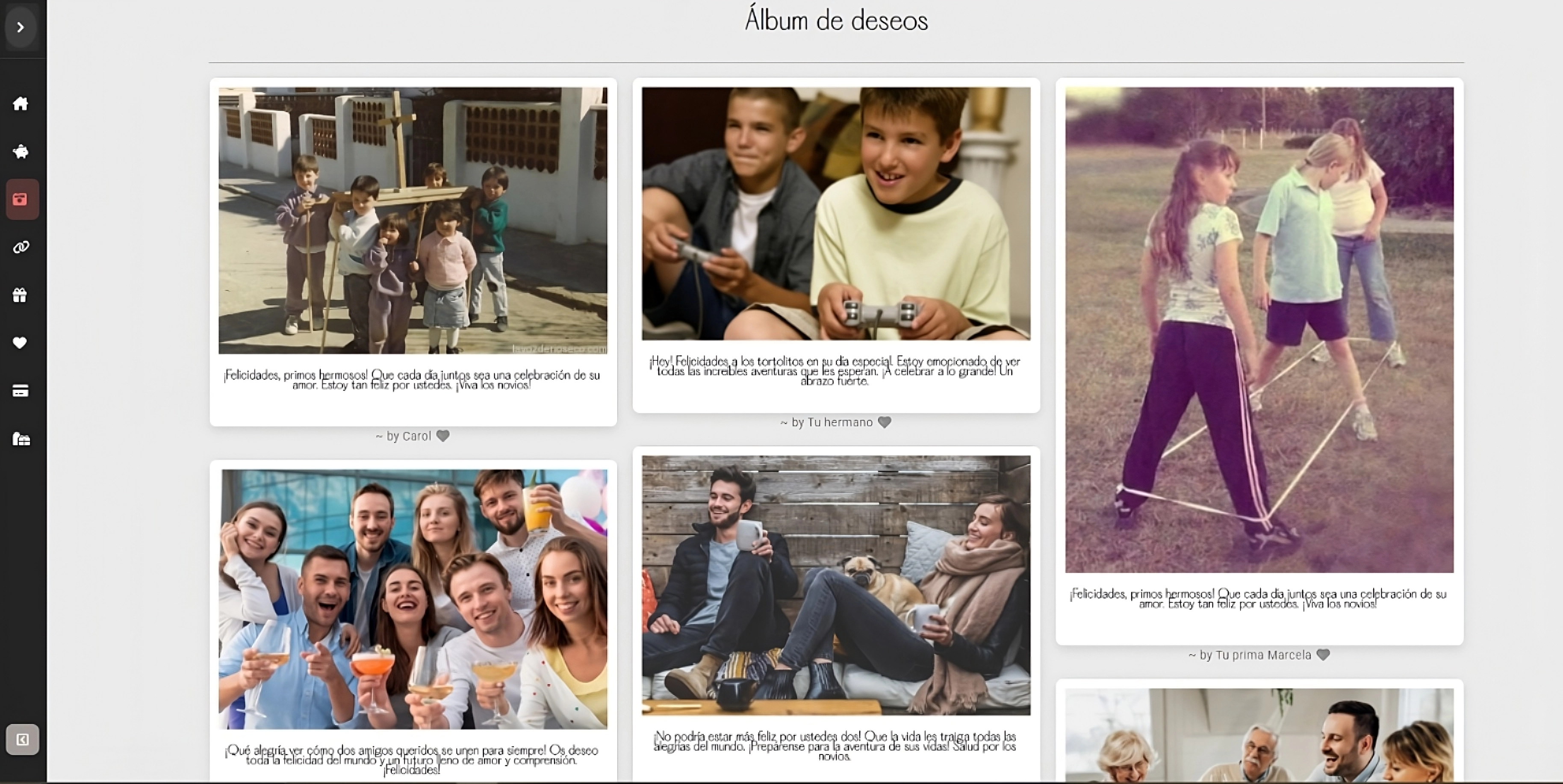 Álbum de deseos de regalaundeseo
